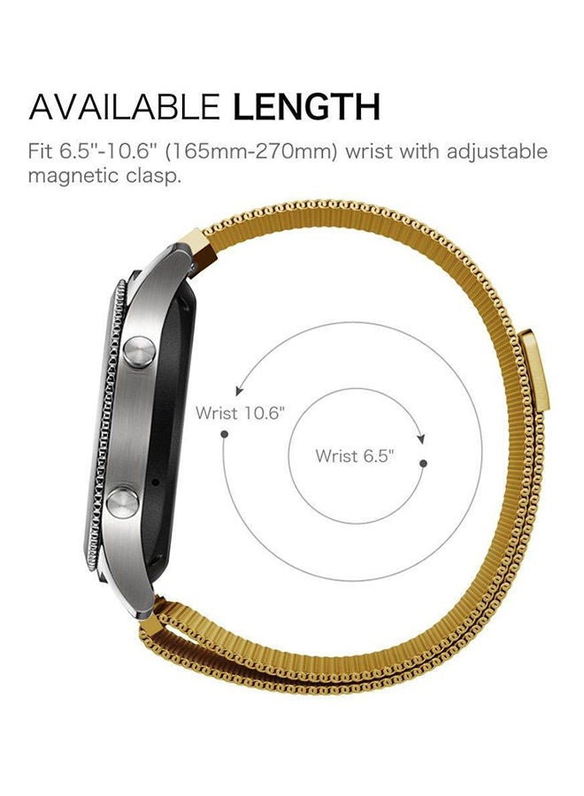 Generic - Gear S3 Frontier - Classic Watch Band, 22Mm Milanese Loop Adjustable Stainless Steel Replacement Strap Bands Gold - Image 1