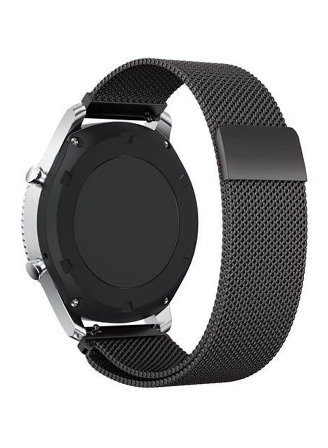 Generic - Gear S3 Frontier - Classic Watch Band, Milanese Loop Adjustable Stainless Steel Replacement Strap Bands Black - Image 1