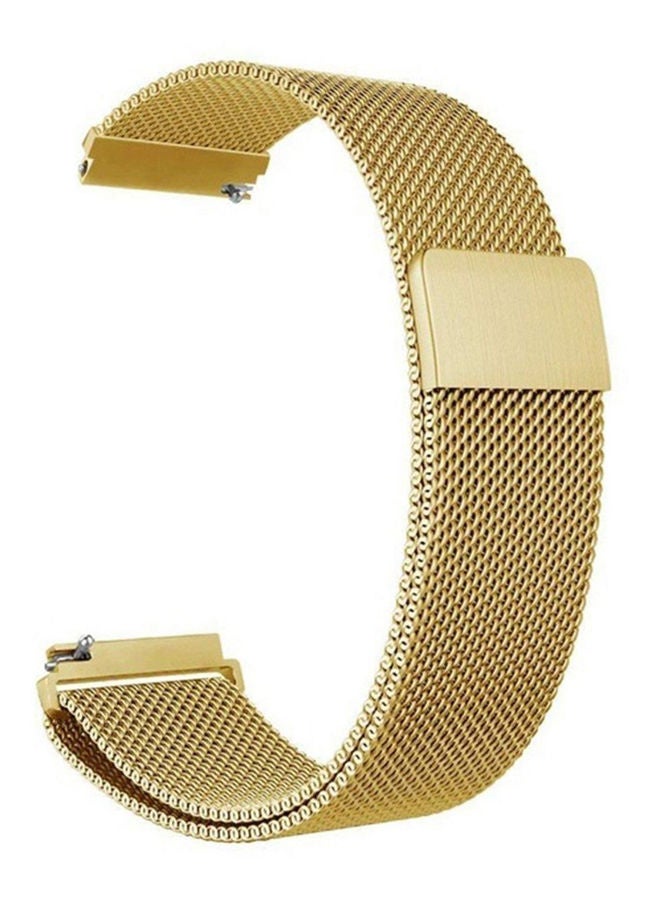 Generic - Samsung Gear S Band Galaxy Watch  Band Stainless Steel Belt Milanese Loop With Adjustable Magnetic Clasp For Gear S Classic  Frontier Smart Watch Band Gold Gold - Image 1