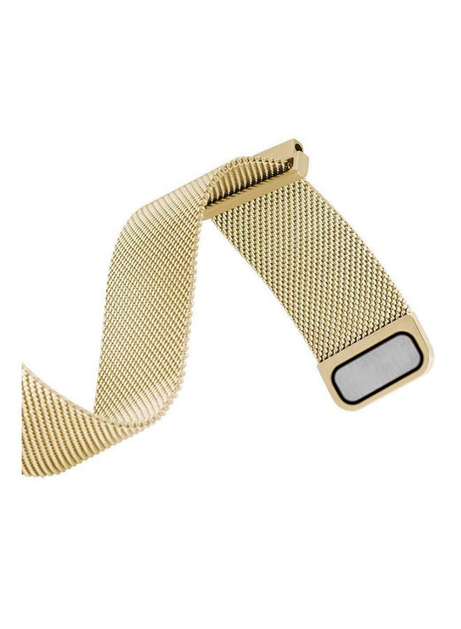Generic - Samsung Gear S Band Galaxy Watch  Band Stainless Steel Belt Milanese Loop With Adjustable Magnetic Clasp For Gear S Classic  Frontier Smart Watch Band Gold Gold - Image 1