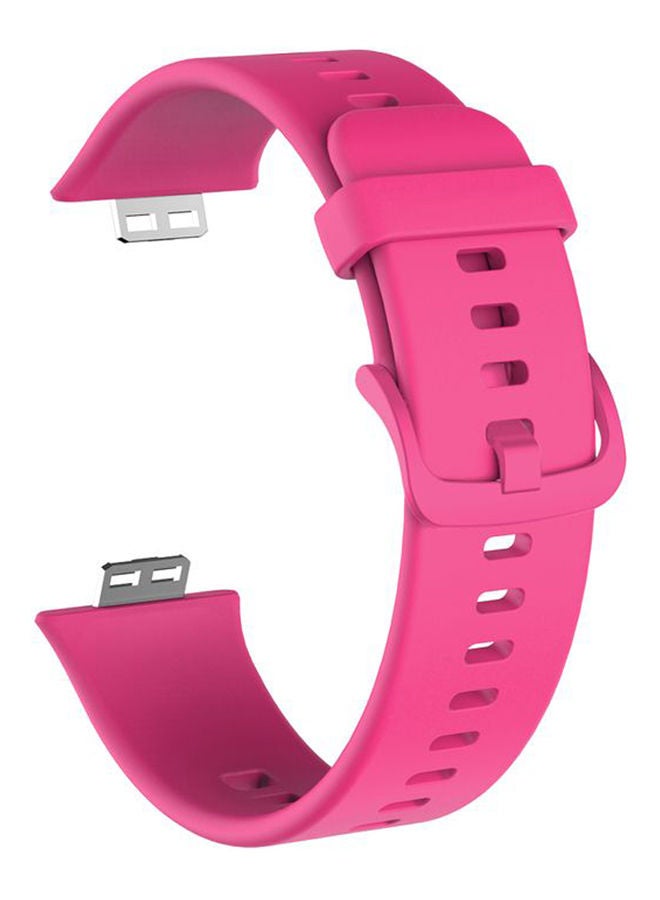 Generic Watch Fit 1 Replacement Band Silicone Smartwatch Strap(Only Compatible With Watch Fit 1) Fuchia  - Image 1