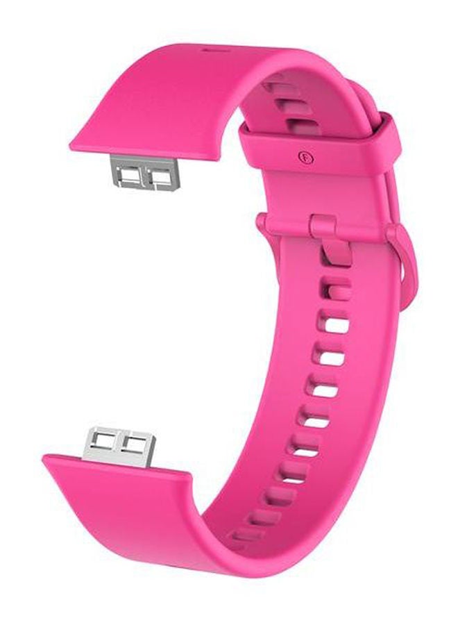 Generic Watch Fit 1 Replacement Band Silicone Smartwatch Strap(Only Compatible With Watch Fit 1) Fuchia  - Image 2
