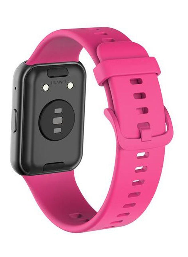 Generic Watch Fit 1 Replacement Band Silicone Smartwatch Strap(Only Compatible With Watch Fit 1) Fuchia  - Image 4