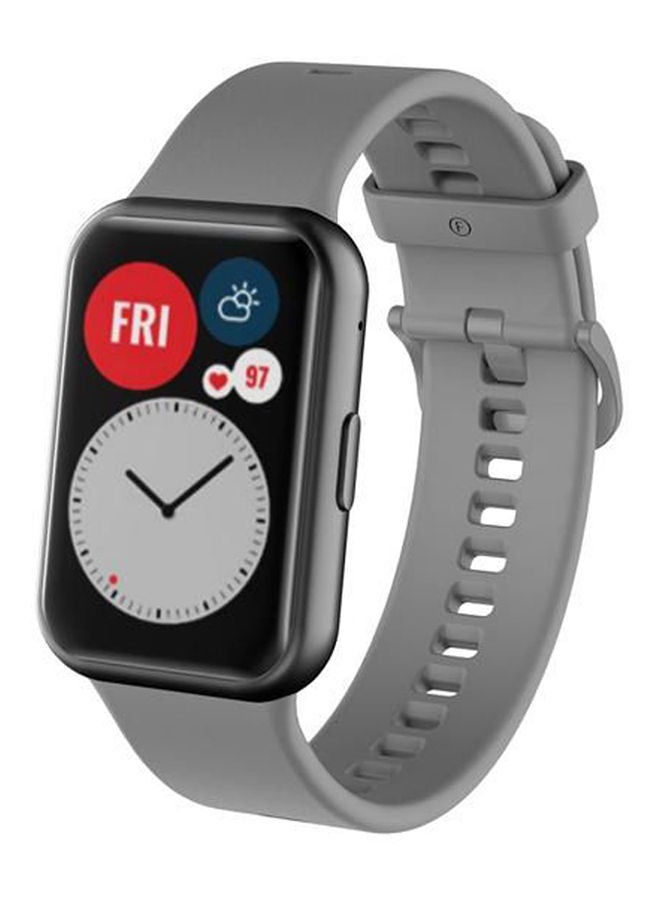 Silicone Huawei Watch Fit Replacement Band Grey - Image 2