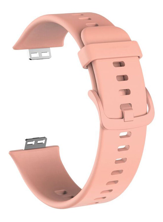 Generic Watch Fit 1 Replacement Band Silicone Smartwatch Strap(Only Compatible With Watch Fit 1) Pink  - Image 1