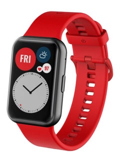 Generic Watch Fit 1 Replacement Band Silicone Smartwatch Strap(Only Compatible With Watch Fit 1) Red  - Image 2