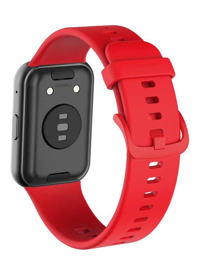 Watch Fit 1 Replacement Band Silicone Smartwatch Strap(Only Compatible With Watch Fit 1) Red  - Image 3