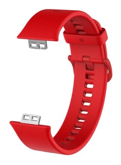 Generic Watch Fit 1 Replacement Band Silicone Smartwatch Strap(Only Compatible With Watch Fit 1) Red  - Image 4