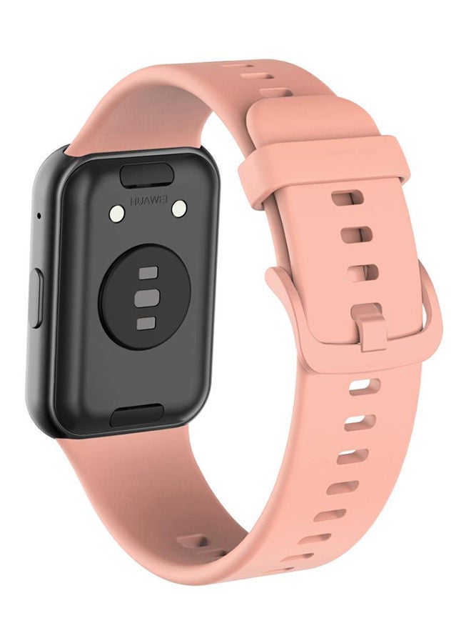 Generic Watch Fit 1 Replacement Band Silicone Smartwatch Strap(Only Compatible With Watch Fit 1) Pink  - Image 3