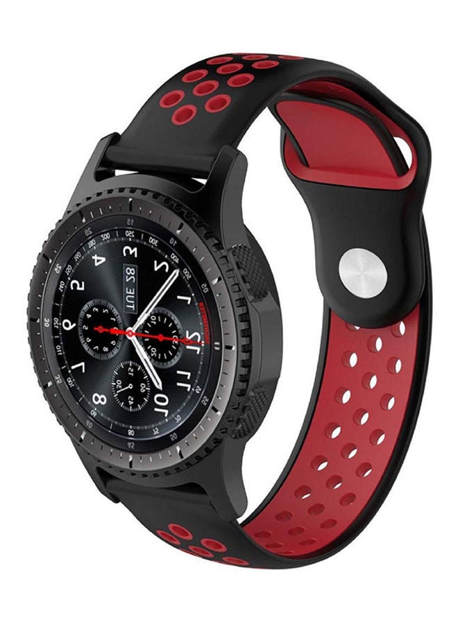 Replacement Belt Compatible For Gear S3 Frontier  Classic Watch Band , Soft Breathable Silicone Strap Replacement Watch Bands Compatible For Samsung Gear S3 And Galaxy Watch Black  - Image 1