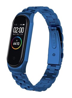 Stainless Steel Strap Bracelet For Xiaomi Mi Band 3 4 Blue