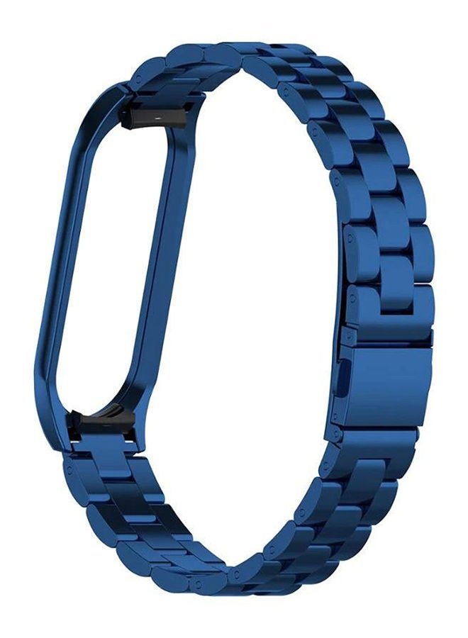 Generic - Stainless Steel Strap Bracelet For Xiaomi Mi Band 3 4 Blue - Image 1