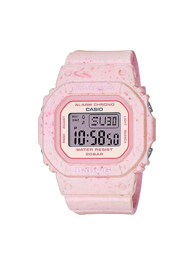 كاسيو ساعة رقمية بسوار مطاطي طراز ‎BGD-560CR-4DR للنساء