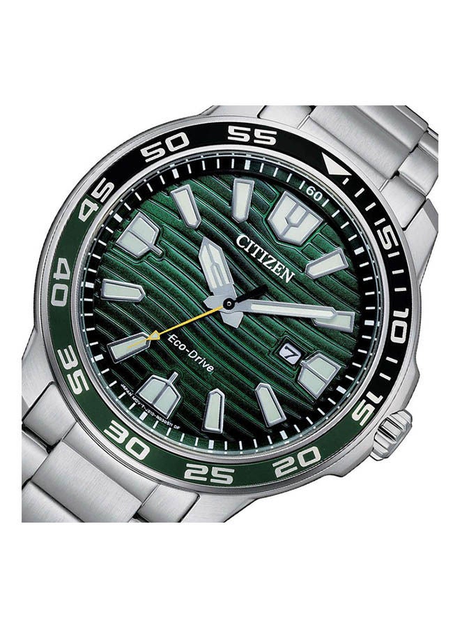 سيتيزن ساعة يد بعقارب وسوار من الإستانلس ستيل طراز AW1526-89X - قياس 45 مم - لون رمادي للرجال - Image 2