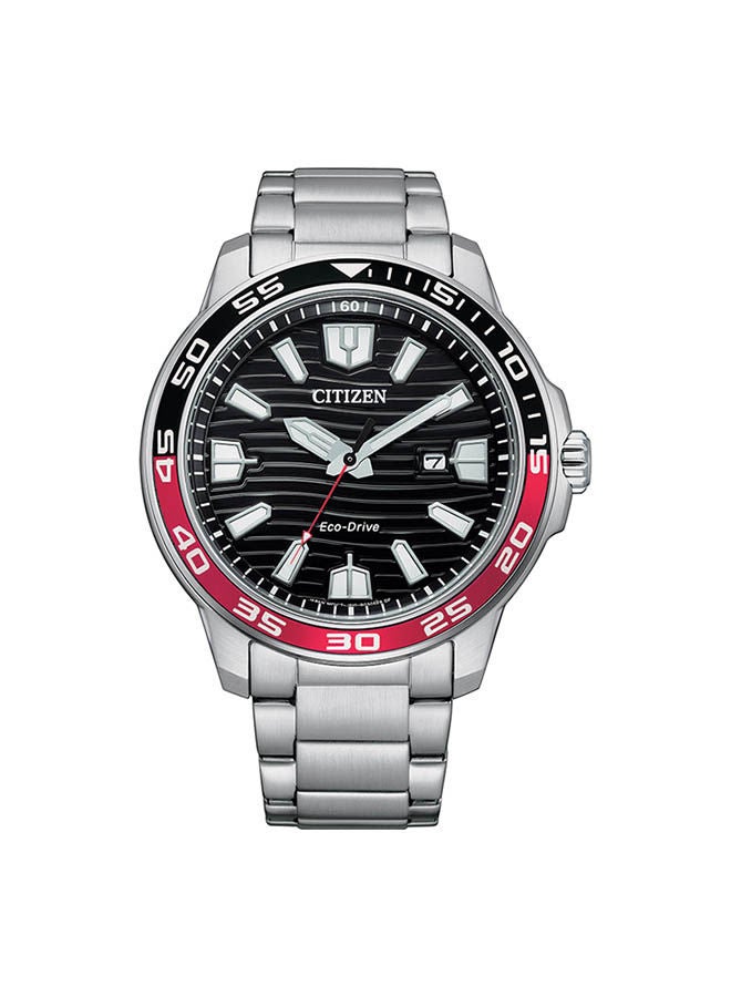 سيتيزن ساعة يد بعقارب وسوار من الإستانلس ستيل طراز AW1527-86E - قياس 45 مم - لون فضي للرجال - Image 1