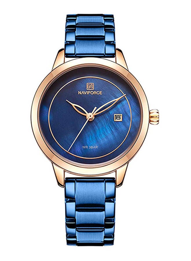 NAVIFORCE Women's Stainless Steel Analog Watch 5008-Rg-Be  - Image 2