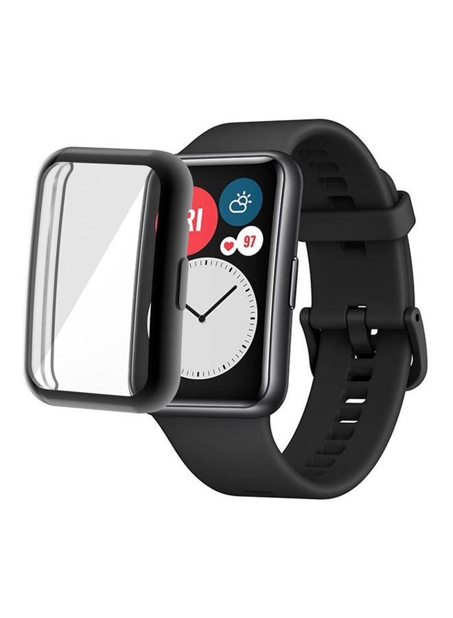 Huawei Watch Fit Case. Strap Tpu Silicon Universal Screen Protector Bumper Protective Cover Huawei Watch Fit Full Cover Screen Protector Clear  - Image 1