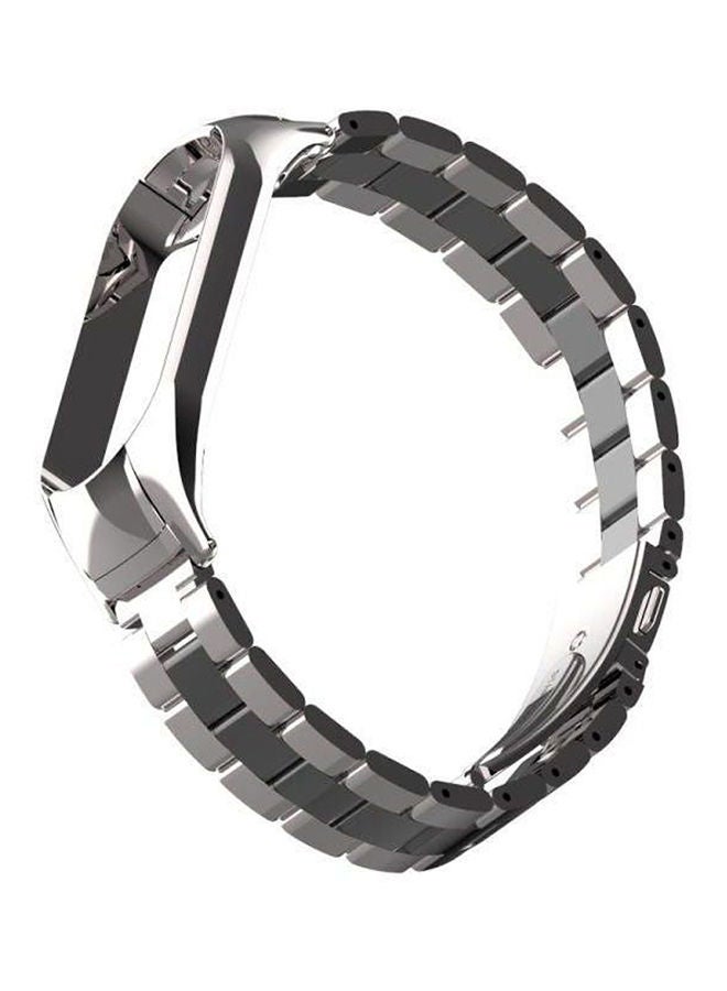 Xiaomi Mi Band 5 Double Spring Solid Three Stainless Steel Strap Black - Image 2