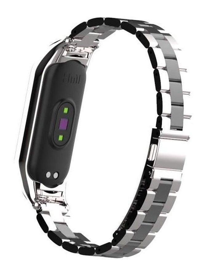 Xiaomi Mi Band 5 Double Spring Solid Three Stainless Steel Strap Black - Image 3