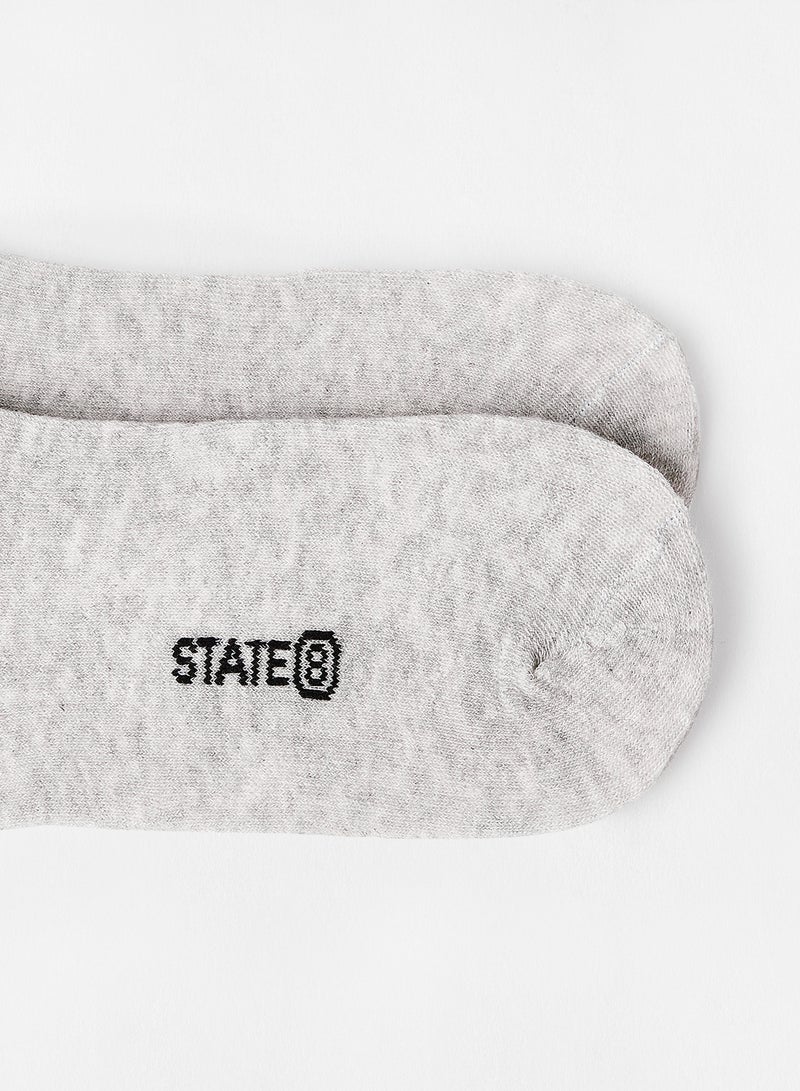 Basic Ankle Socks (Pack Of 2) Grey