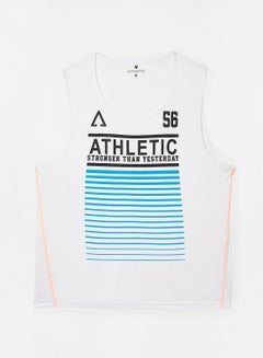 Casual Printed Sando T-Shirt White