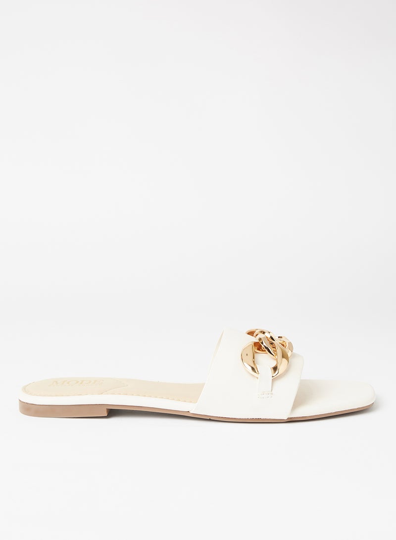 Mode By Red Tape Casual Flat Slides White - Image 1