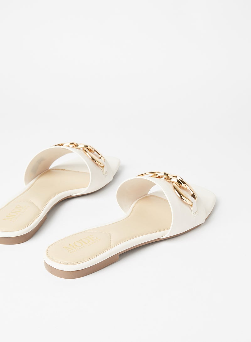 Mode By Red Tape Casual Flat Slides White - Image 3