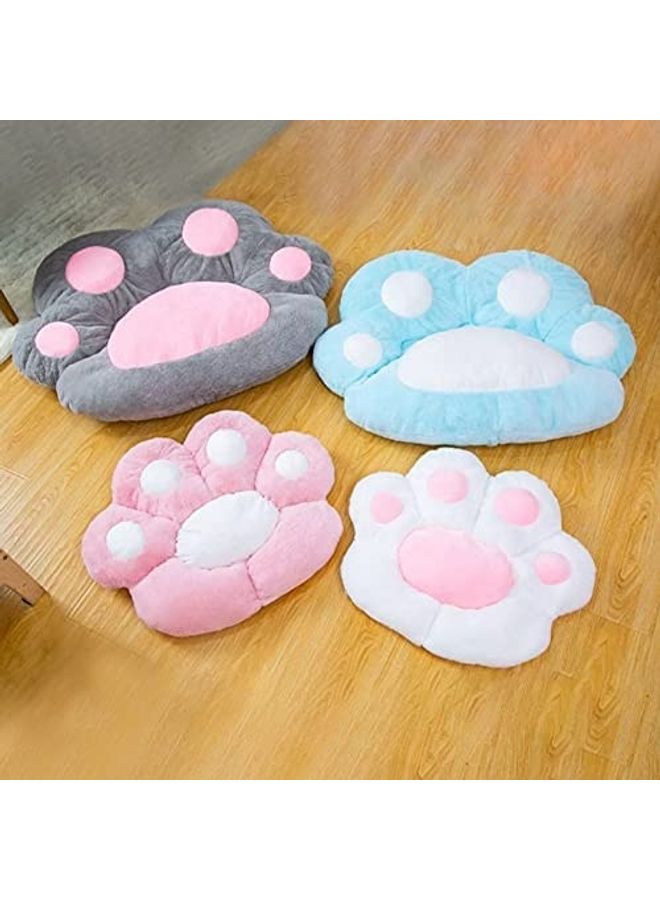 Multiuse Plush Cat Paw Design Chair Cushion Pink/White 80x70cm - v1631422189/N50808755A_3