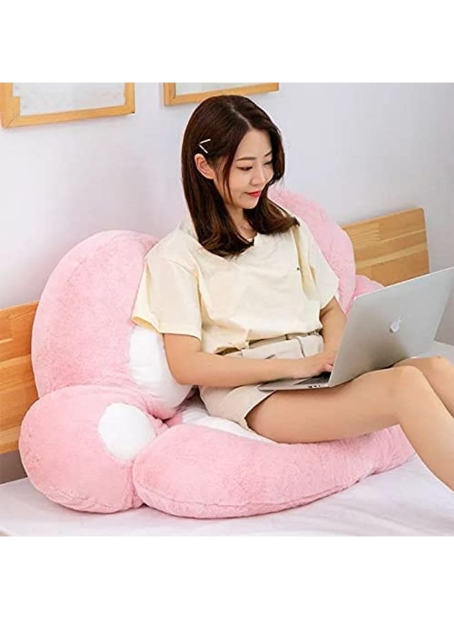 Multiuse Plush Cat Paw Design Chair Cushion Pink/White 80x70cm - v1631422189/N50808755A_7