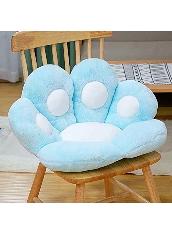 Baby love Multiuse Plush Cat Paw Design Chair Cushion Blue/White 80x70cm  - Image 2