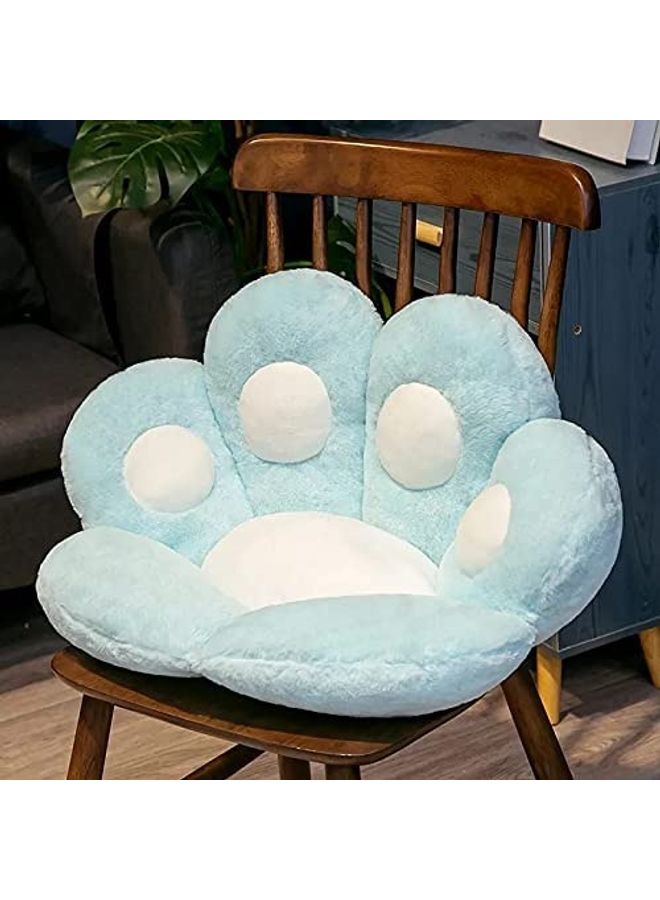 Baby love Multiuse Plush Cat Paw Design Chair Cushion Blue/White 80x70cm  - Image 3