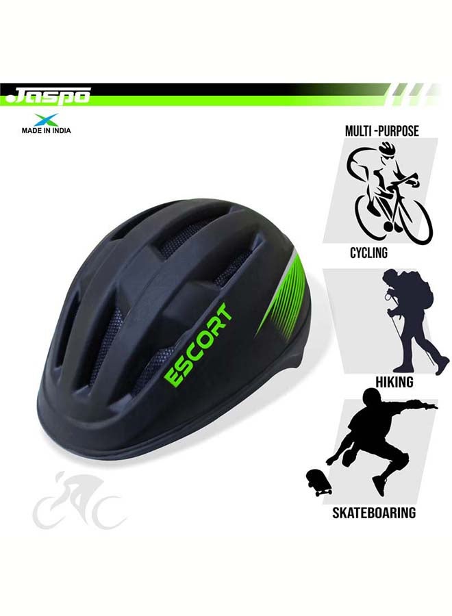 Jaspo Junior Roller Cruiser Skates Set Combo for 6-14 years with Helmet, Knee Guard, Elbow Guard, Wrist Guard & Skates (Green) 10.23x10.23x7.4cm - Image 2