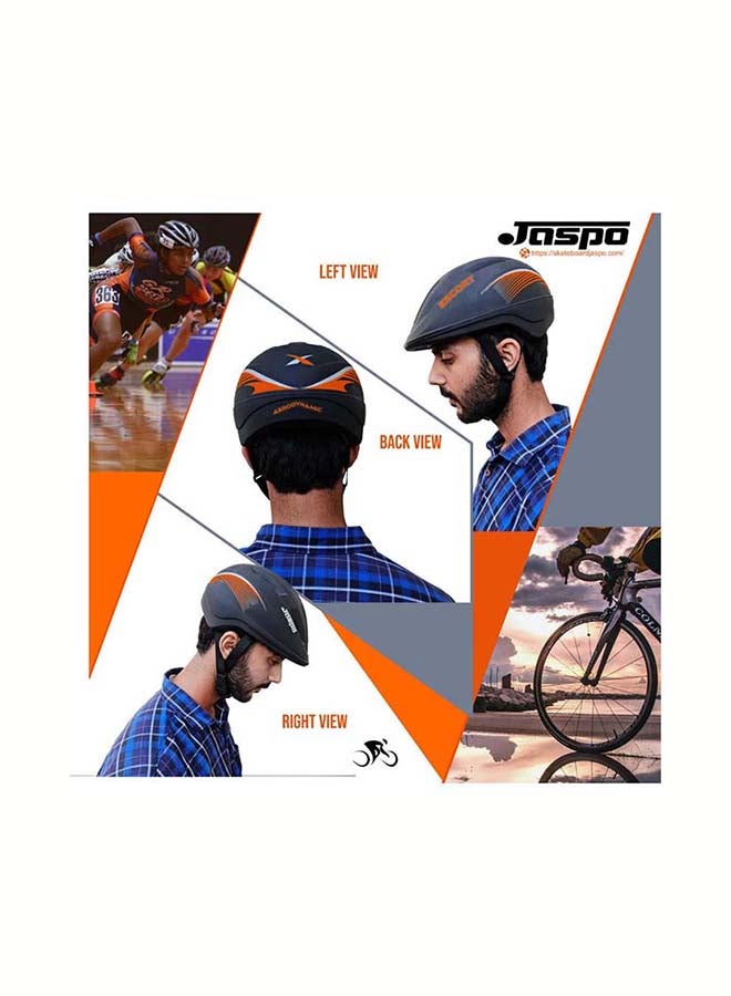 Jaspo Junior Roller Cruiser Skates Set Combo for 6-14 years with Helmet, Knee Guard, Elbow Guard, Wrist Guard & Skates (Orange) 10.23x10.23x7.4cm - Image 5