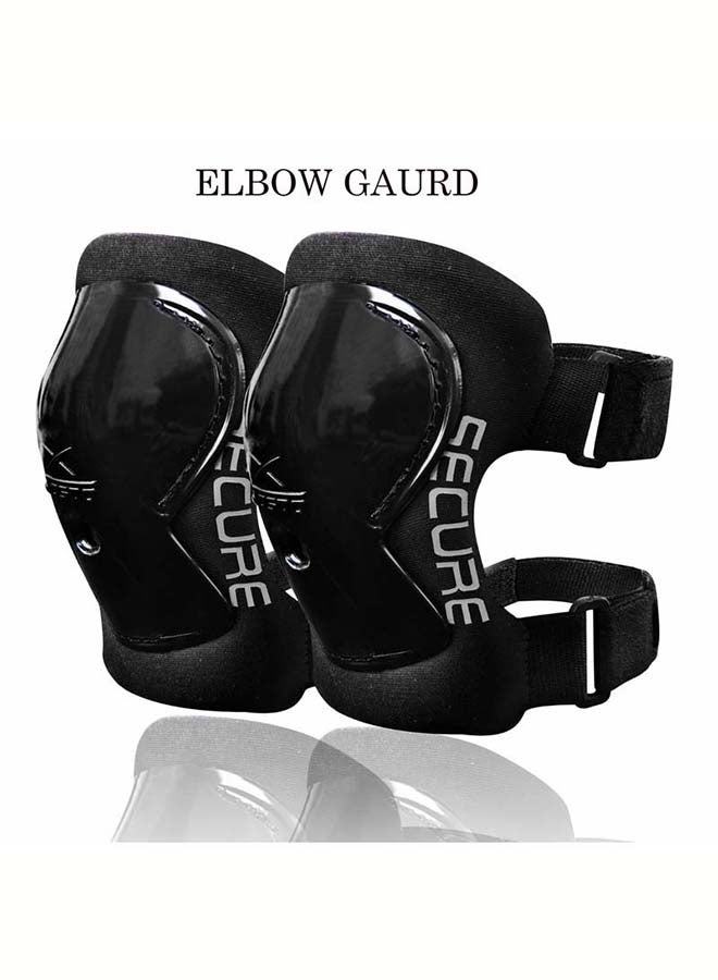 Jaspo Junior Roller Cruiser Skates Set Combo for 6-14 years with Helmet, Knee Guard, Elbow Guard, Wrist Guard & Skates (Black) 10.23x10.23x7.4cm - Image 5