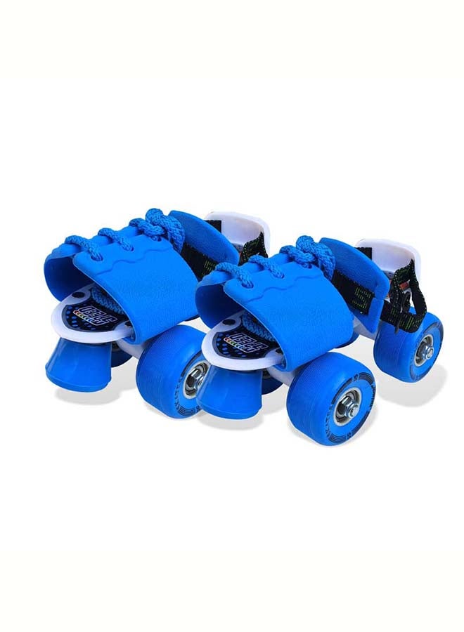 Jaspo Kids Adjustable Fiber Roller Skates For All Age Group upto 5 years (Blue) 13x17x27.8cm  - Image 1
