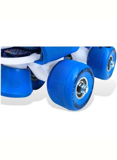 Jaspo Kids Adjustable Fiber Roller Skates For All Age Group upto 5 years (Blue) 13x17x27.8cm  - Image 5