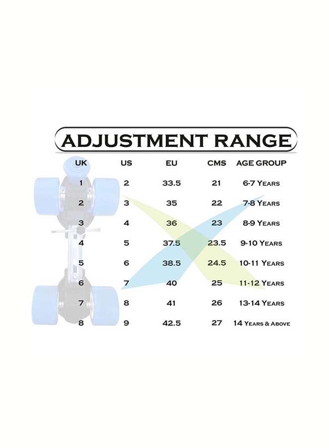 Jaspo Adjustable Roller Skates Gripper with Vinyl Toe Stopper for Good Control and Adjustable Speed, Age Group 6 to 14 years (Cyan) 27x27x14cm - Image 3