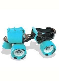 Jaspo Adjustable Roller Skates Gripper with Vinyl Toe Stopper for Good Control and Adjustable Speed, Age Group 6 to 14 years (Cyan) 27x27x14cm  - Image 5