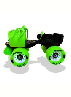 Jaspo Adjustable Roller Skates Gripper with Vinyl Toe Stopper for Good Control and Adjustable Speed, Age Group 6 to 14 years (Green) 27x27x14cm  - Image 5