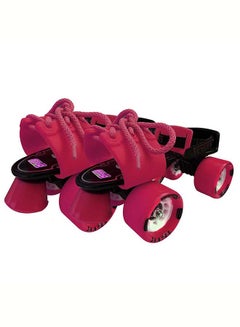 Jaspo Adjustable Roller Skates Gripper with Vinyl Toe Stopper for Good Control and Adjustable Speed, Age Group 6 to 14 years  (Pink) 27x27x14cm  - Image 1