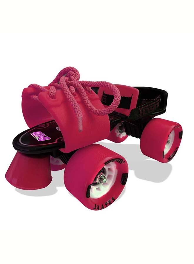Jaspo Adjustable Roller Skates Gripper with Vinyl Toe Stopper for Good Control and Adjustable Speed, Age Group 6 to 14 years  (Pink) 27x27x14cm - Image 3