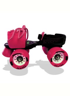 Jaspo Adjustable Roller Skates Gripper with Vinyl Toe Stopper for Good Control and Adjustable Speed, Age Group 6 to 14 years  (Pink) 27x27x14cm  - Image 4