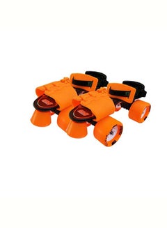 Jaspo Adjustable Roller Skates Gripper with Vinyl Toe Stopper for Good Control and Adjustable Speed, Age Group 6 to 14 years (Orange) 27x27x14cm  - Image 1