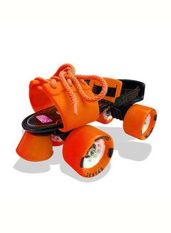 Jaspo Adjustable Roller Skates Gripper with Vinyl Toe Stopper for Good Control and Adjustable Speed, Age Group 6 to 14 years (Orange) 27x27x14cm  - Image 4