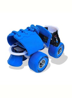 Jaspo Roller Skates for Kids Gripper Age Group 6 to 14 years with Vinyl Toe Stopper for Good Control and Adjustable Speed (Blue) 10.62x10.23x4.3cm  - Image 2
