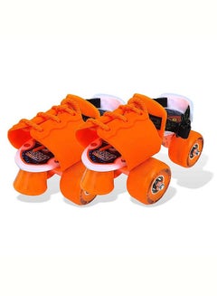 Jaspo Roller Skates for Kids Gripper Age Group 6 to 14 years with Vinyl Toe Stopper for Good Control and Adjustable Speed (Orange) 10.62x10.23x4.3cm  - Image 1