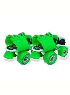 Jaspo Roller Skates for Kids Gripper Age Group 6 to 14 years with Vinyl Toe Stopper for Good Control and Adjustable Speed (Green) 10.62x10.23x4.3cm  - Image 1