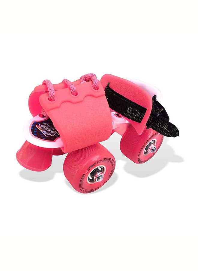 Jaspo Roller Skates for Kids Gripper Age Group 6 to 14 years with Vinyl Toe Stopper for Good Control and Adjustable Speed (Pink)  - Image 2