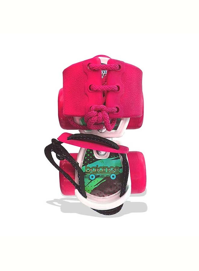 Jaspo Roller Skates for Kids Gripper Age Group 6 to 14 years with Vinyl Toe Stopper for Good Control and Adjustable Speed (Pink)  - Image 3