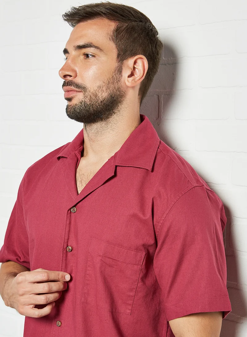 Sivvi x D'Atelier Patch Pocket Shirt Red